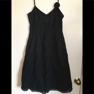 Max Studio eyelet Special Edition black dress